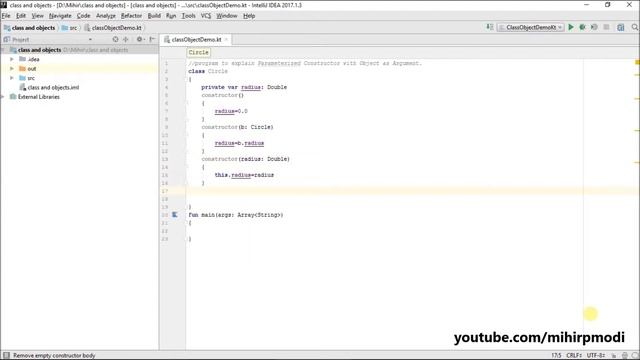 #101 Kotlin Tutorial | Constructor with Object as Argument Program смотреть онлайн