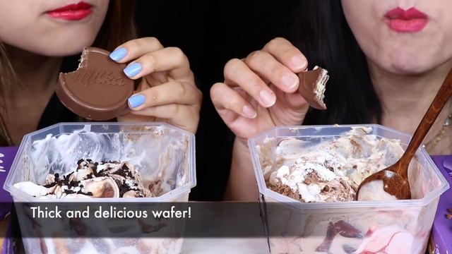ASMR ENTIRE CHOCOLATE GELATO ICE CREAM TUBS + MILKA CHOCO WAFER + DOUBLE CHOCOLATE CHIP COOKIES 먹방