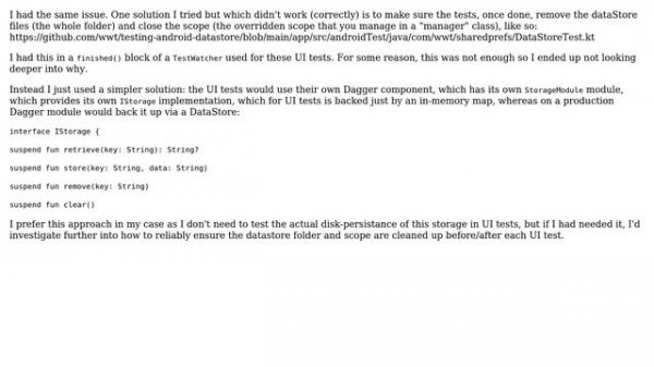 There are multiple DataStores active for the same file in HiltAndroidTest (2 Solutions!!)