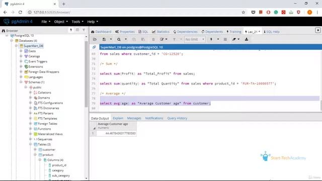 Aggregate Commands AVERAGE Exercise 3 смотреть онлайн