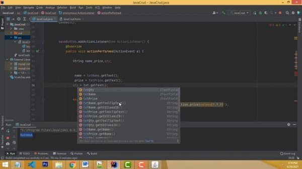 Java Mysql simple project  in IntelliJ IDEA