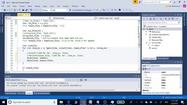 File Handling (read / write) in c and c++ with Command Line Arguments on Visual studio 2017 2 смотреть онлайн