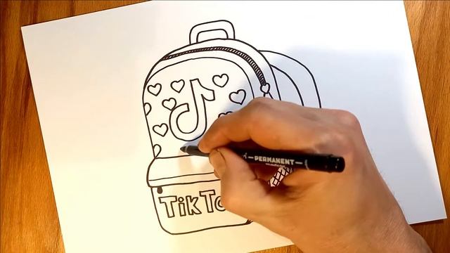 Как нарисовать рюкзак / how to draw a backpack / एक बैकपैक ड्रा करें смотреть онлайн