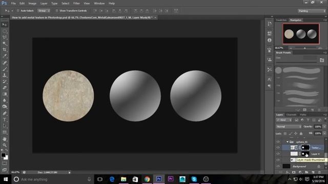 How to add metal texture in Photoshop смотреть онлайн