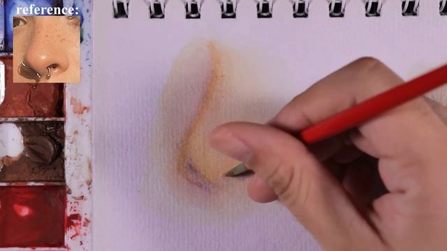 how i paint: nose | watercolor tutorial смотреть онлайн
