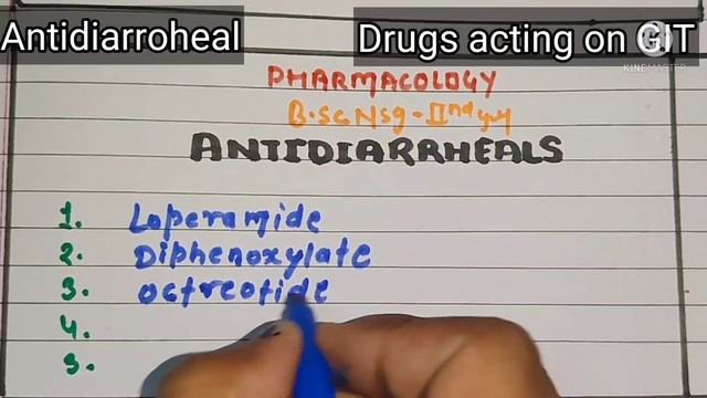 Antidiarroheal ||Pharmacology@Nursingbasiceducation||Drugs acting on GIT#6 смотреть онлайн