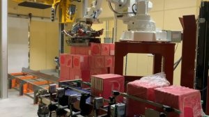 Роботизированный комплекс для паллетизации термоусадочных упаковок