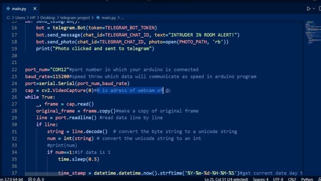 Motion camera| Send photo to telegram with Arduino Python| electronics projects смотреть онлайн