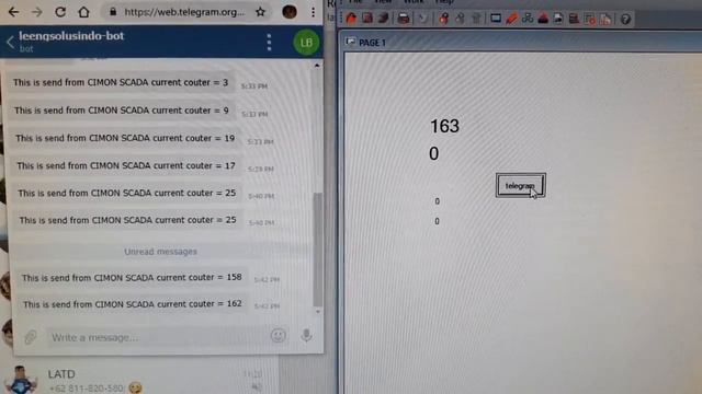 Cimon Scada send Telegram Message смотреть онлайн