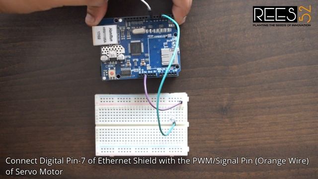 Control a Led and Servo Motor using Web server with Arduino uno and Ethernet Shield - PART6 смотреть онлайн