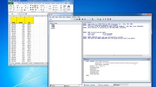 Import Excel Files into SAS 9.3 смотреть онлайн