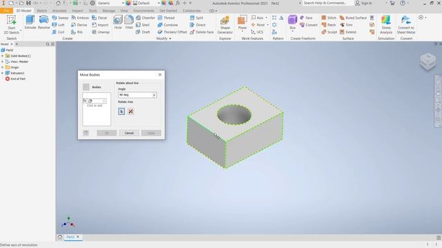Inventor How To Rotate Part Tutorial смотреть онлайн