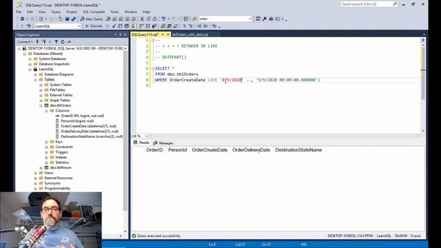 006 - The WHERE Clause (Dates) Part 3 - Learn SQL From No Programming Experience смотреть онлайн