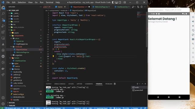 React Native Tutorial 2 : Membuat page header dan report card смотреть онлайн