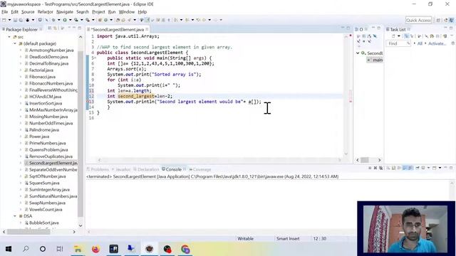 Java Program to find Second, Third or any Largest and Smallest Number in an Array | Live and dry Ru смотреть онлайн