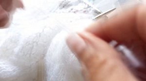 Джемпер из Кид Мохера спицами. Узор большие Ромбы.