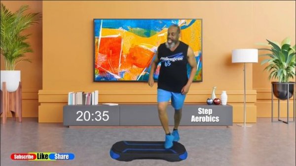 Simple Easy Fun Step Aerobics Workout | Beginners Senior Friendly | 118 BPM | 41 Min | 4000 Step*