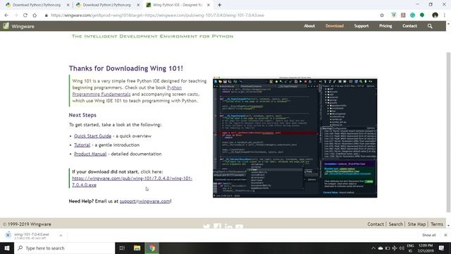 Installing Python and Wing IDE 101 on Windows 10 смотреть онлайн