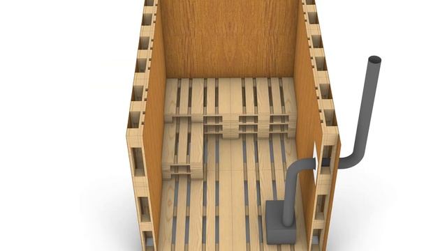 Сауна (Баня) из поддонов (паллет) смотреть онлайн