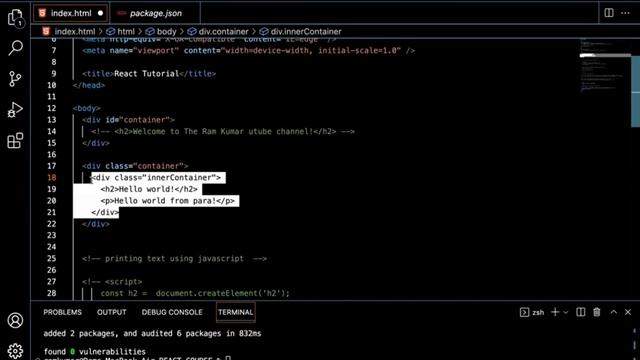 npm install react and npm install react-dom in HTML | HTML project to React project. смотреть онлайн
