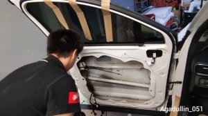 Hyundai Santa Fe 4 поколение. Как снять дверные карты_Как снять пластиковые щиты_Как разобрать двери