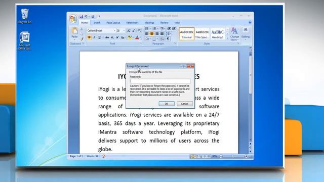 How to set a password in a Word 2007 document смотреть онлайн