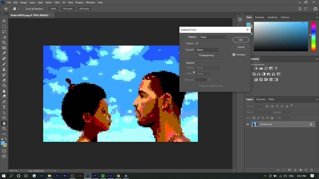 Pixel Art/8-Bit Photo Effect - Photoshop CC Tutorial смотреть онлайн