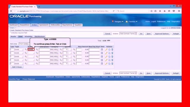 Creating a Purchase Order in Oracle Applications Part 1 Creation смотреть онлайн