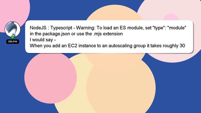 NodeJS : Typescript - Warning: To load an ES module, set "type": "module" in the package.json or us смотреть онлайн