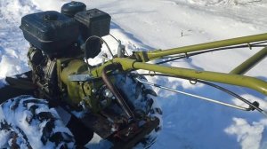 Интересный отвал - лопата для мотоблока. Китайский мотоблок на уборке снега- а он могëт!