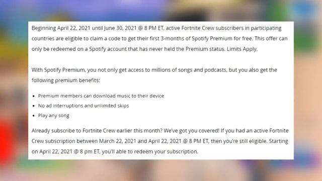 FREE Spotify Premium w/ Fortnite Crew + So Much More! (Fortnite Battle Royale) смотреть онлайн