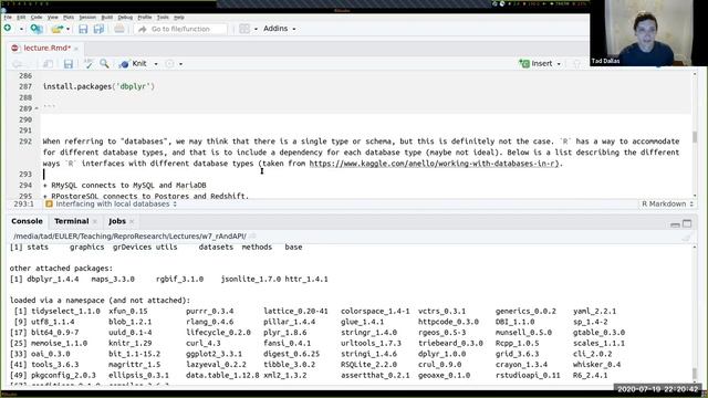 Week 7: R and APIs, plus visualization смотреть онлайн