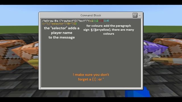 Minecraft bedrock TELLRAW command 1.20+ смотреть онлайн