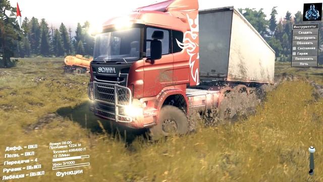 SpinTires Scania R730 Off-road Test смотреть онлайн