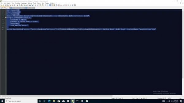 Using Sysmon to Block Unwanted Files and Send Notifications to Slack via Scheduled Task Event Filte