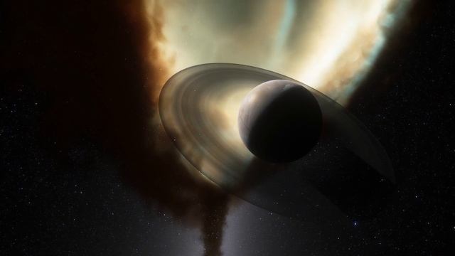 SpaceEngine. Планета Криогенная пустынная аквария. Вид с ко� смотреть онлайн