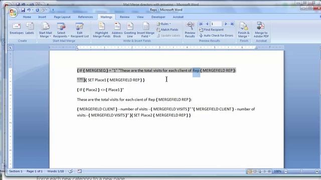 Mail Merge in Word with Grouping records by Chris Menard смотреть онлайн