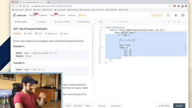 Top K Frequent Elements Solution - Leetcode смотреть онлайн