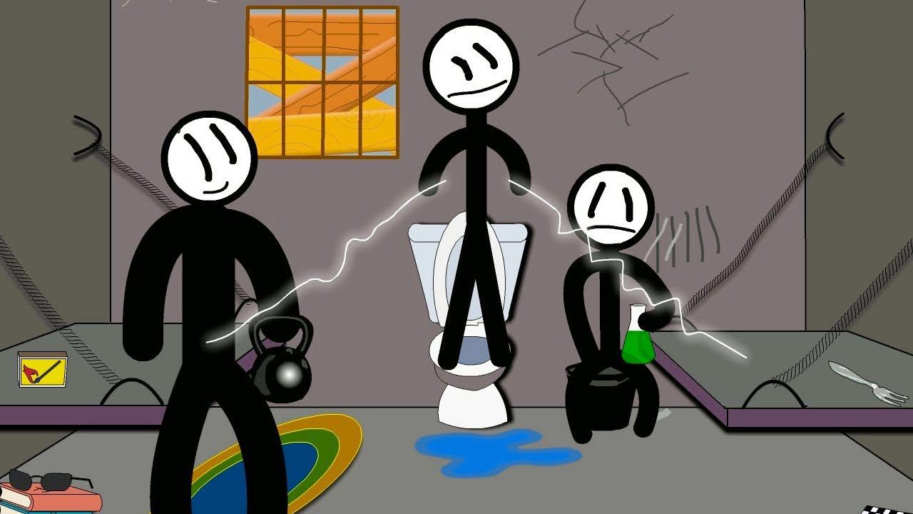 ОСТОРОЖНО БРЕД стикмен убегает из тюрьмы в веселом видео   канала от Funny Games TV