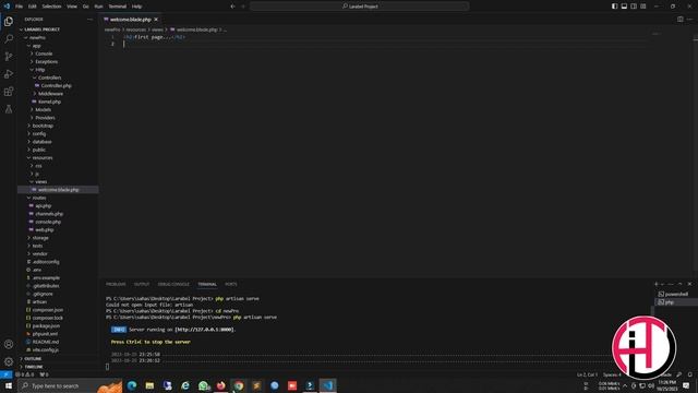 How to install laravel10 first project in vscode смотреть онлайн