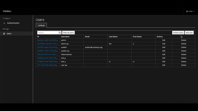 Разблокировка и удаление пользователей (Manage users) | TheWall Firewall смотреть онлайн