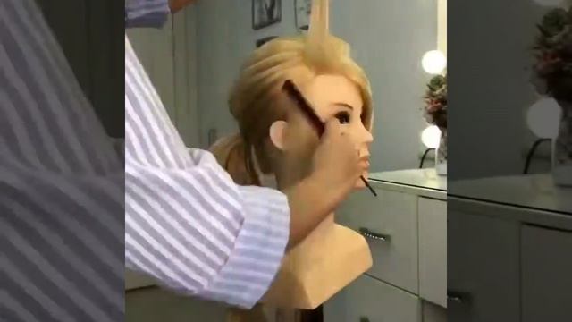 Текстурный низкий хвост. Прическа на новый год. Свадебная прическа. смотреть онлайн