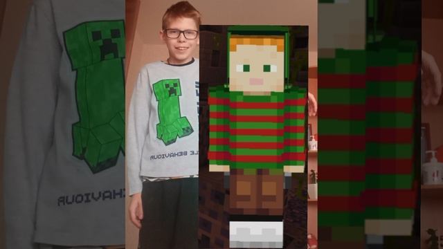 Я в реальной жизни стою со своим скином из Майнкрафта!