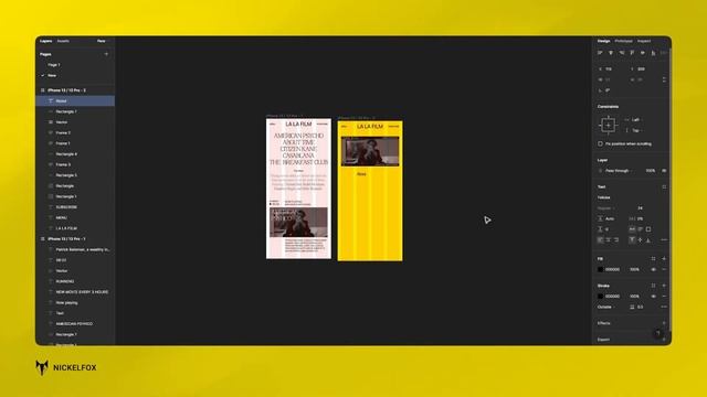 Nickelfox SpeedArt | UI design using Figma | Retro Movie App смотреть онлайн