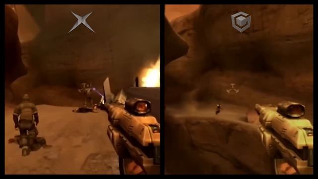 XBOX vs GameCube - Timesplitters Future Perfect Video comparation смотреть онлайн