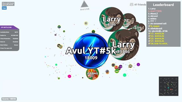 AGAR.IO SERVER TAKEOVER WITH BOTS #878 || OP-BOTS.COM смотреть онлайн