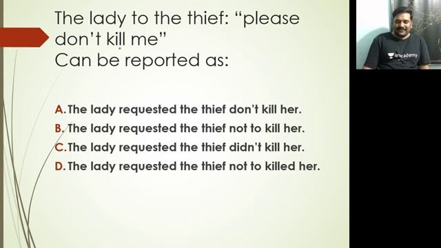 Understanding of English Grammar Topics - Lecture 16 - Reported Speech Lesson 2 for Kerala PSC смотреть онлайн