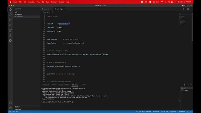 UDP Socket Using Python (Mobile Communication) смотреть онлайн
