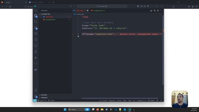 PHP TUTORIAL #84 OPEN FILE UNTUK TEMPLATE смотреть онлайн
