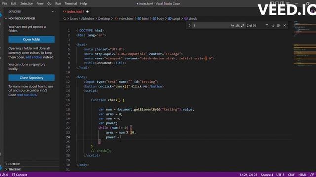 Check a Number is a Armstrong Number or Not? || JavaScript Interview Coding Question. || Javascript смотреть онлайн
